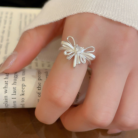 A2廠 韓國韓版鋯石蝴蝶結開口戒指批發 折扣@洽客服 26.03.W3「HR3014」