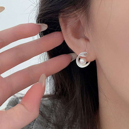 C3廠 韓國韓版優雅花瓣珍珠S925純銀耳環 批發 折扣@洽客服 25.10.W5「es048」