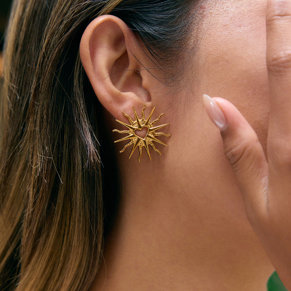 B廠 歐美款SONNE 鈦鋼鍍18K金耳環 批發 折扣@洽客服 25.12.W3「JDE0210010」