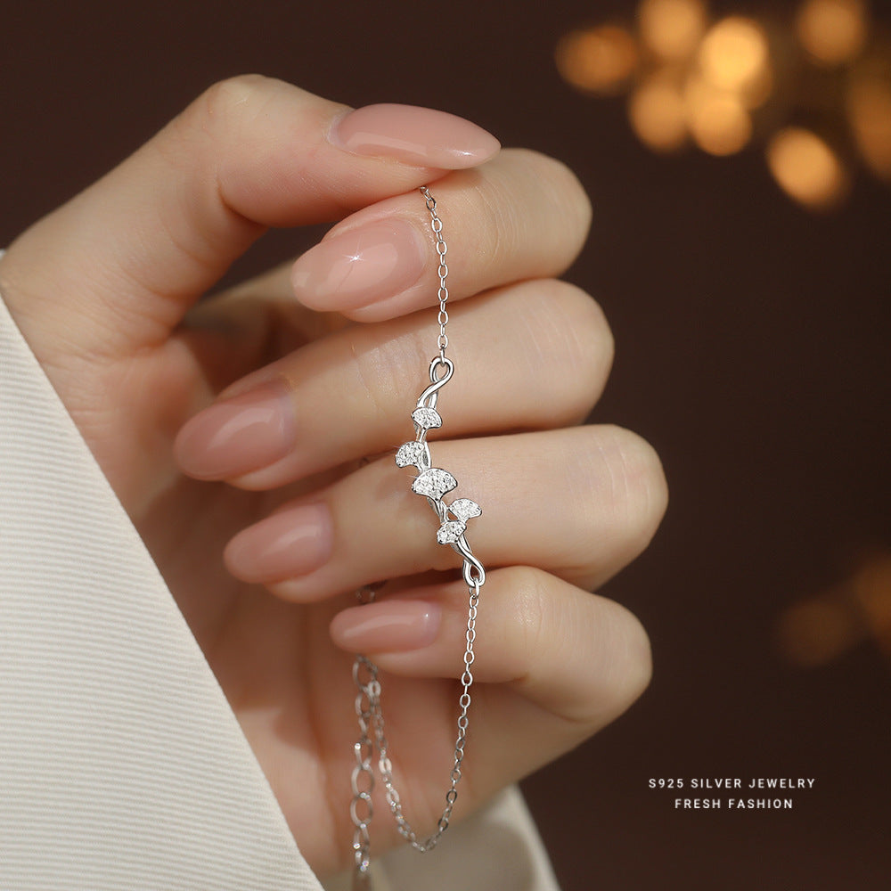 C廠 韓國韓版三生有幸杏葉S925純銀手鍊 批發 折扣@洽客服 25.10.W5「L1148」