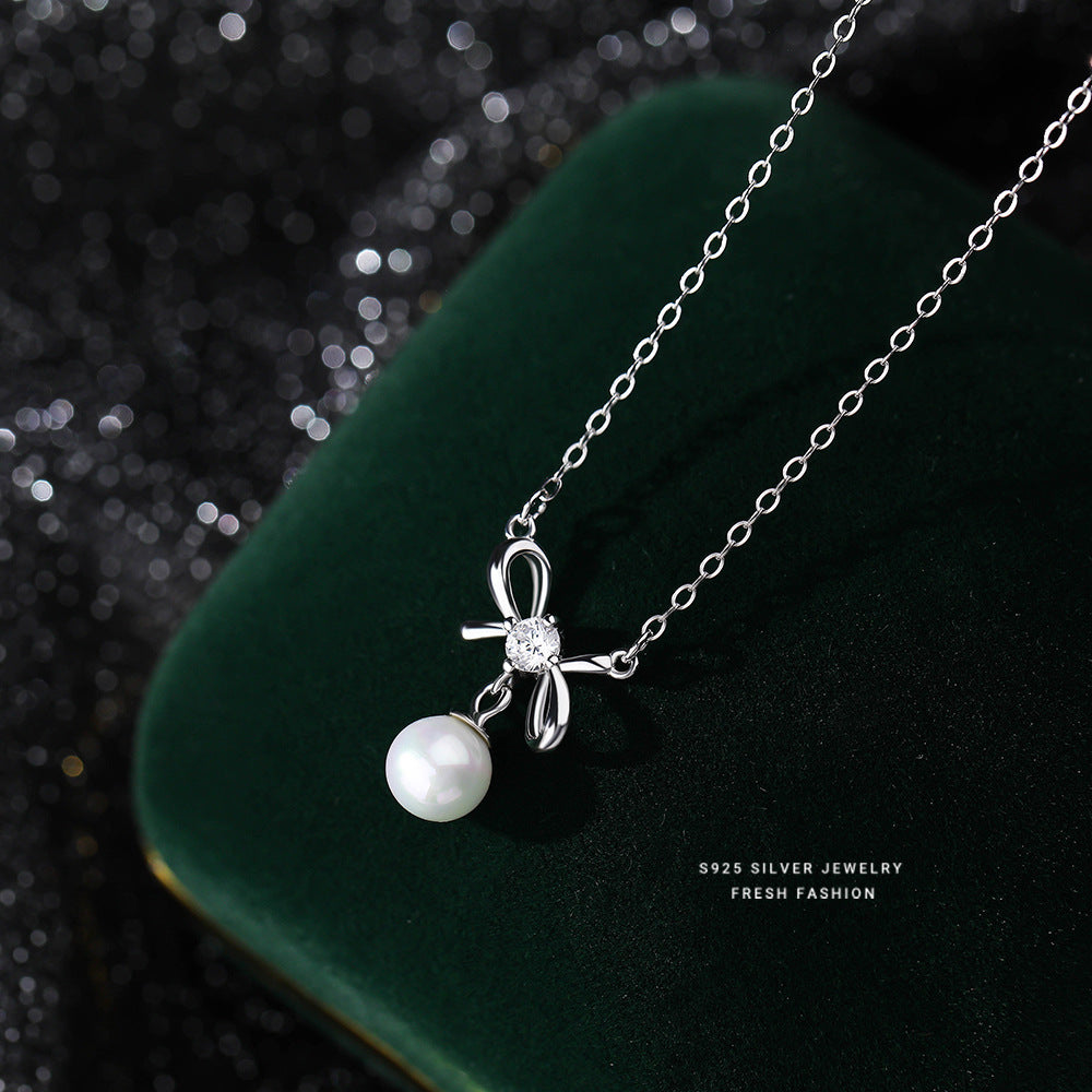 C廠 韓國韓版蝴蝶結原子S925純銀項鍊 批發 折扣@洽客服 25.10.W3「A2979」