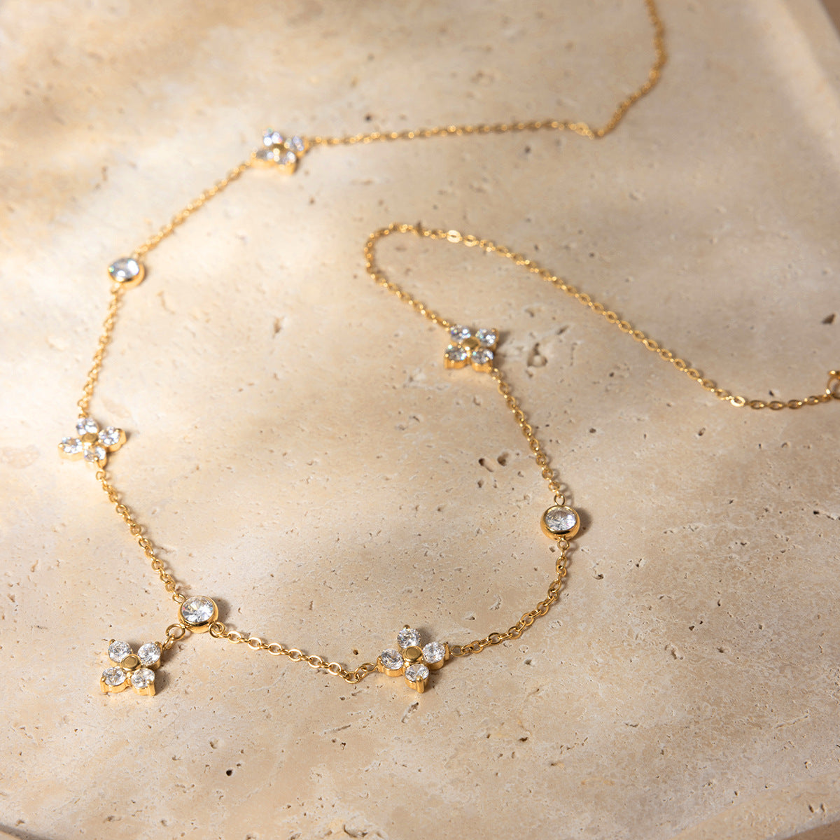 B廠 歐美款GLÜCK 四葉草 鈦鋼鍍18K金項鍊 批發 折扣@洽客服 25.12.W3「 JDN0210005」