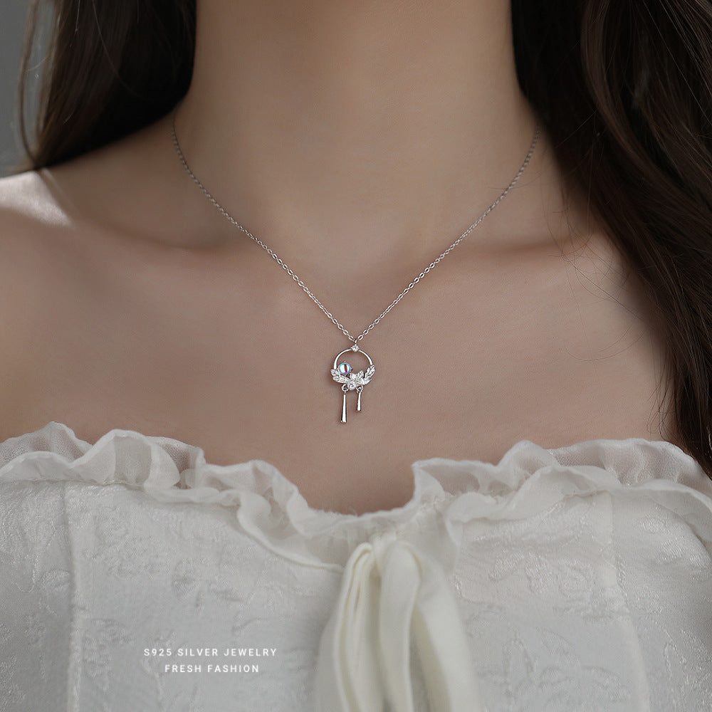 C廠 韓國韓版月光石繁花S925純銀項鍊 批發 折扣@洽客服 25.11.W3「A4598」