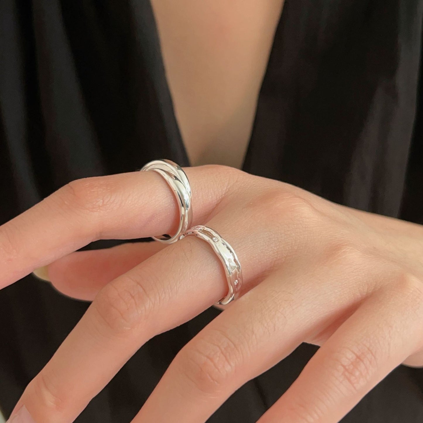 C3廠 韓版重工幾何S925純銀戒指 批發 折扣@洽客服 25/11.W4「hjz307 hjz303」