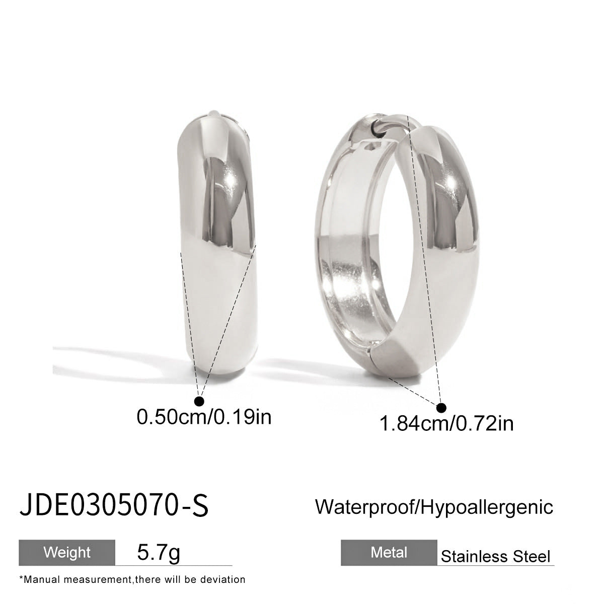 B廠 歐美款 AURORA 鈦鋼鍍18K金耳環 批發 折扣@洽客服 25.12.W1「JDE0305070」