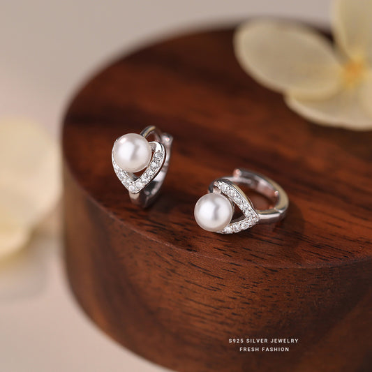 C廠  S925純銀｜愛心珍珠耳環 批發 折扣@洽客服 25.01.W4「E6181」