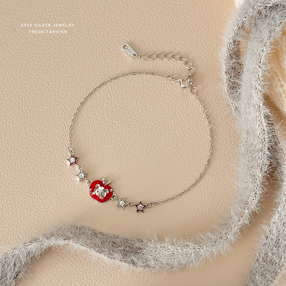 C廠 S925純銀｜韓國韓版紅蘋果手鍊 26.02.W1「YL0149」