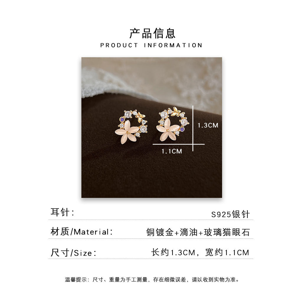A廠 日韓系琺瑯滴釉花耳環批發 折扣@洽客服 26.10.W1「C-961」