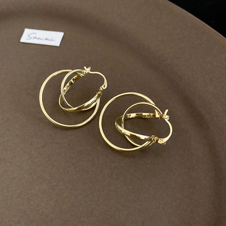 A2廠 韓國韓版獨特設計感圓形鏤空銀針耳環 批發 折扣@洽客服 25.12.W1「HE29403」