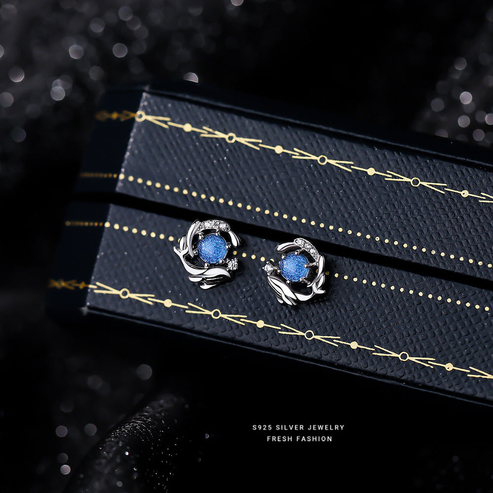 C廠 韓國韓版琉璃石如鯨入海52赫茲S925純銀項鍊&耳環 批發 折扣@洽客服 25.10.W3「YA0307 YE0126」