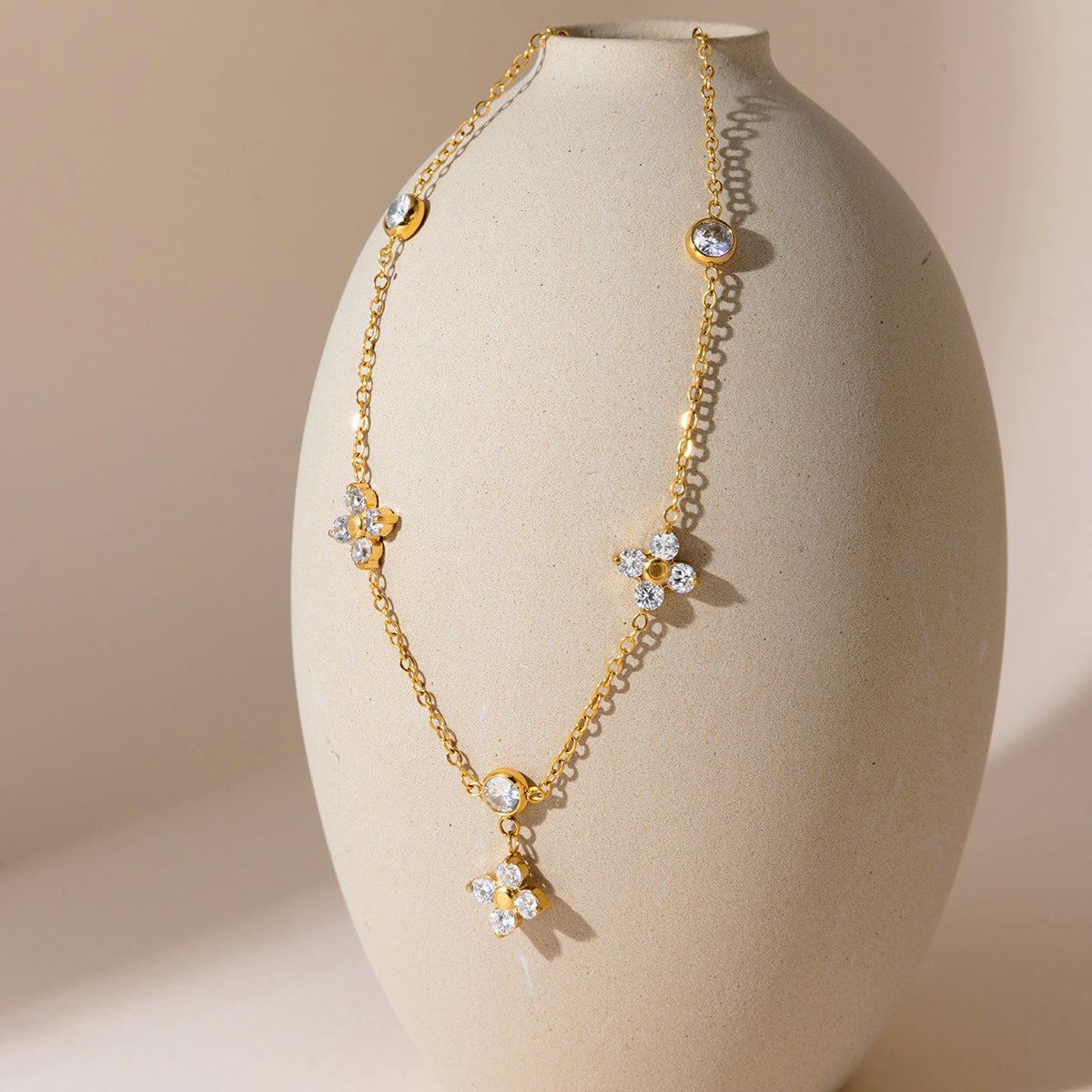 B廠 歐美款GLÜCK 四葉草 鈦鋼鍍18K金項鍊 批發 折扣@洽客服 25.12.W3「 JDN0210005」