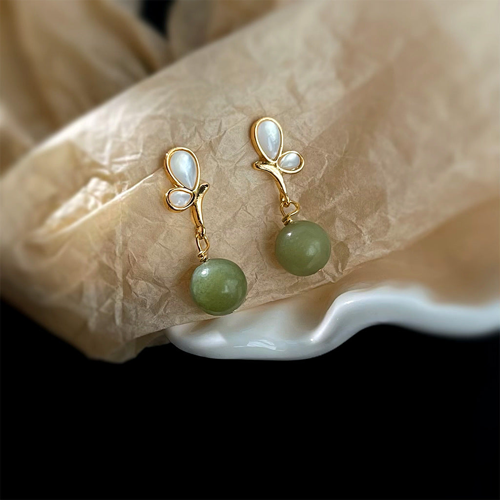 A廠 日韓款  雪蝶語 天然石銀針耳環 批發 折扣@洽客服 25.11.W2「4305」