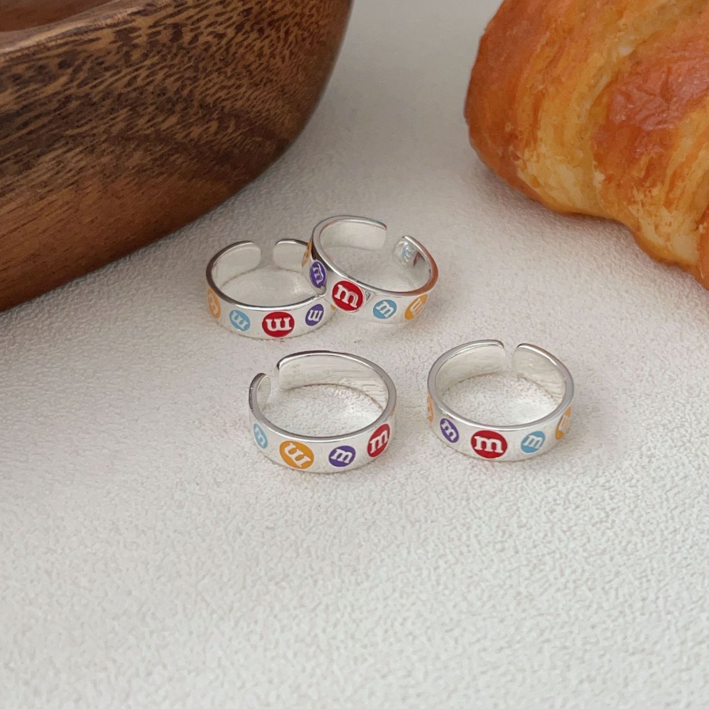 C3廠 韓國韓版彩虹M豆S925純銀戒指 批發 折扣@洽客服 25.11.W1「jz118」