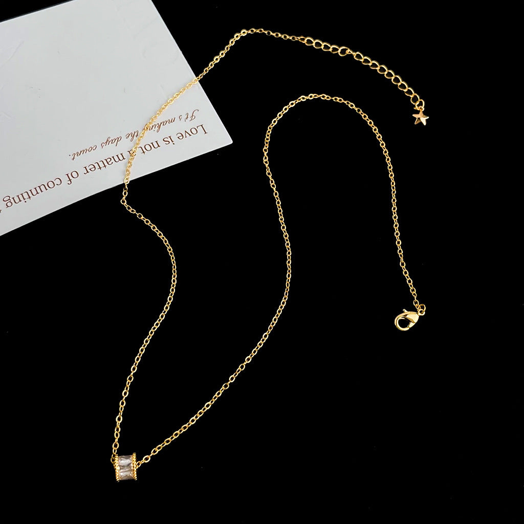 A廠 日韓款輕奢小蠻腰鋯石項鍊 批發 折扣@洽客服 25.12.W2「B-506」