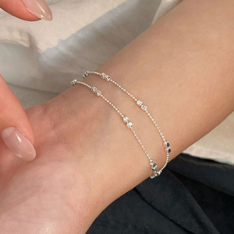 C3廠 韓版重工極簡幾何方塊S925純銀手鍊 批發 折扣@洽客服 25/11.W4「hsl107」