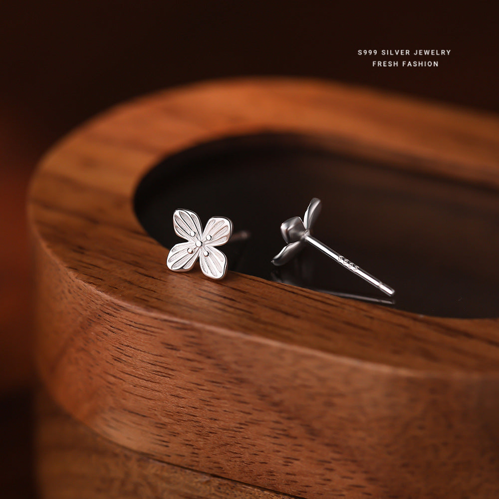 C廠 韓國韓版四葉草S999純銀耳環 批發 折扣@洽客服 26.03.W1「E6189」