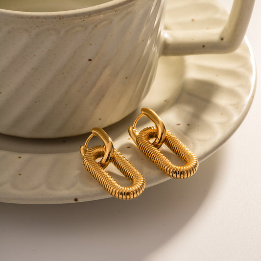 B廠 鈦鋼鍍18K金歐美款PAISLEY 鈦鋼鍍18K金耳環批發 折扣@洽客服 26.09.W4「JDE2023588」