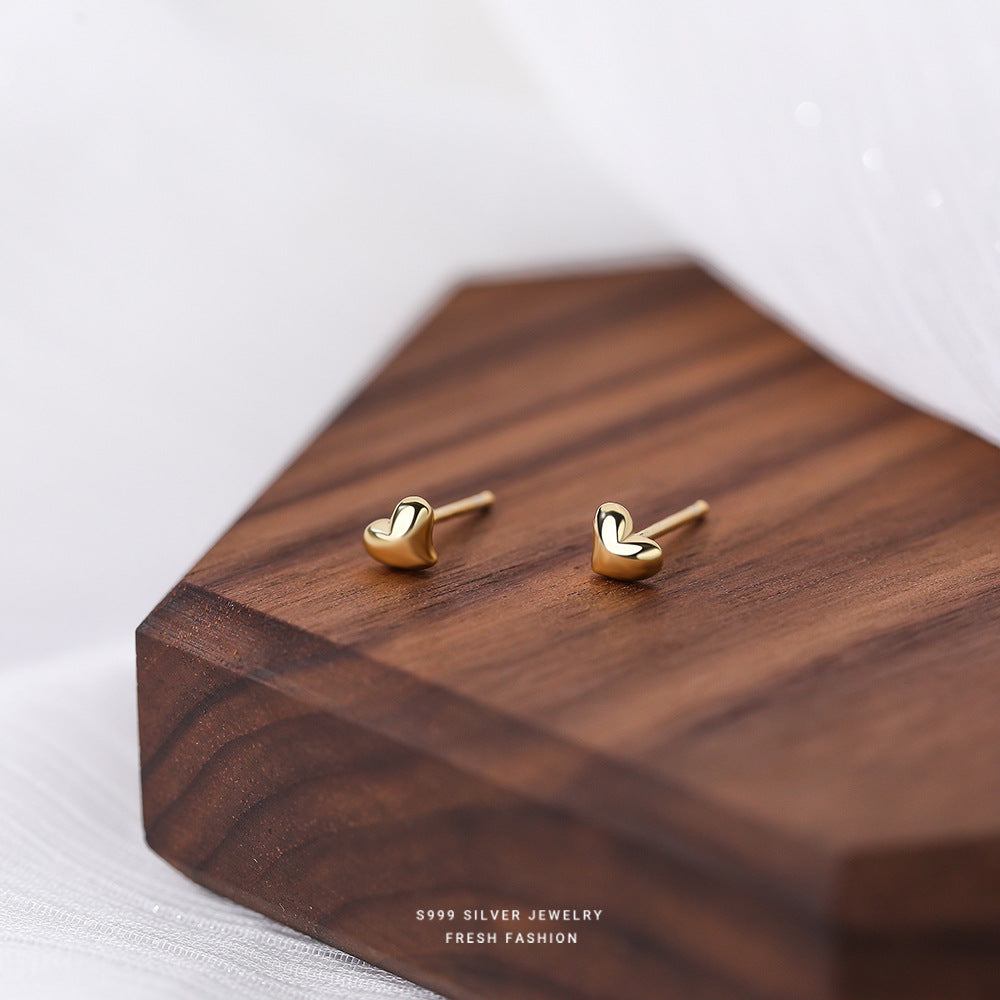 C廠  S999足銀｜ 愛心桃心耳環 批發 折扣@洽客服 26.01.W2「CE138」
