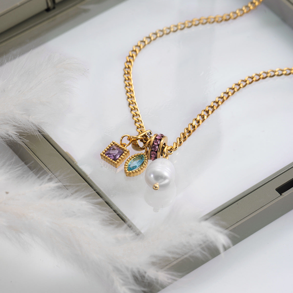 B廠 歐美款 ELLIE 鈦鋼鍍18K金項鍊 批發 折扣@洽客服 25.12.W1「DN0209014」