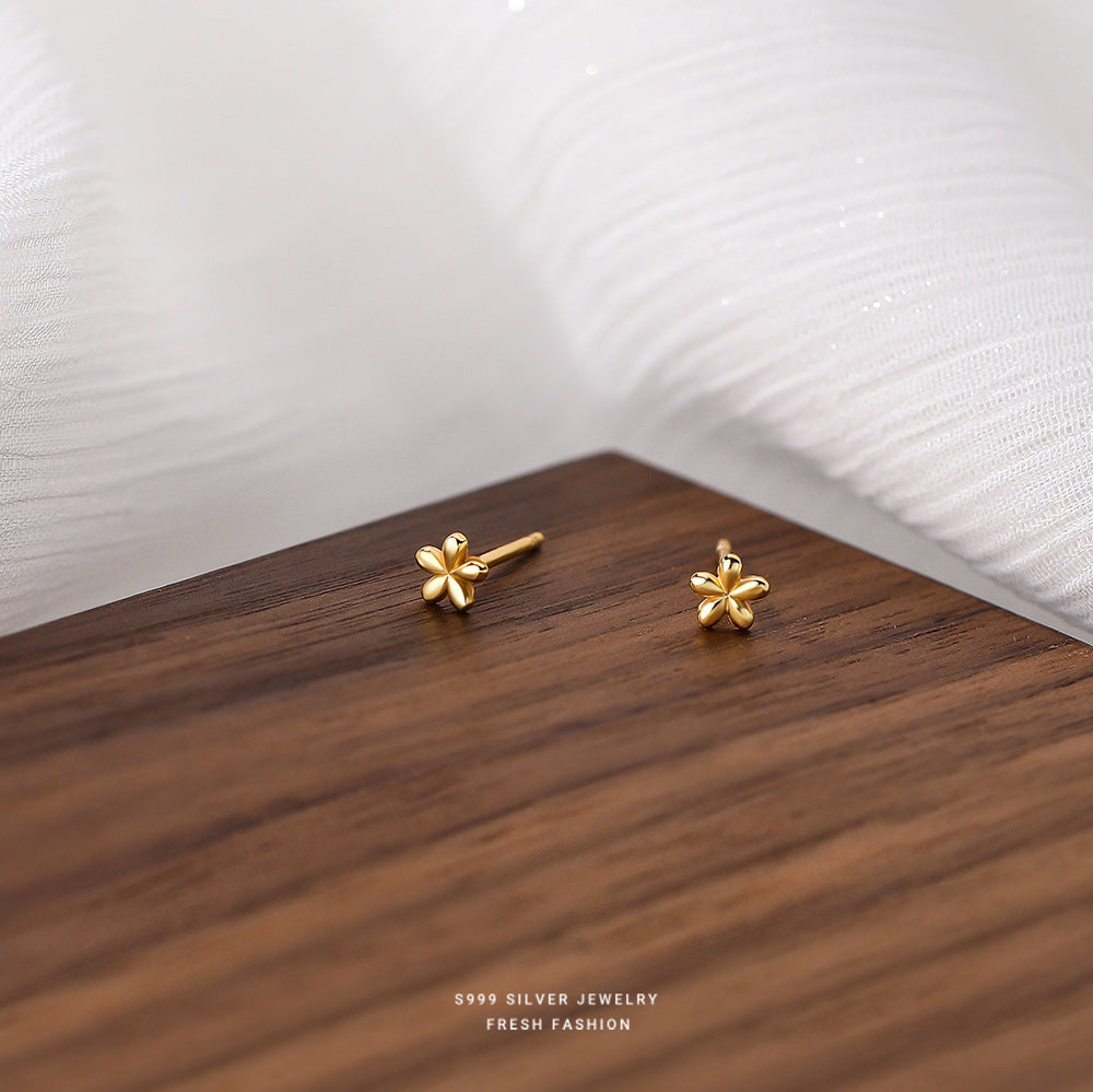 C廠  S999足銀｜ 迷你花朵耳環 批發 折扣@洽客服 26.01.W2「CE135」