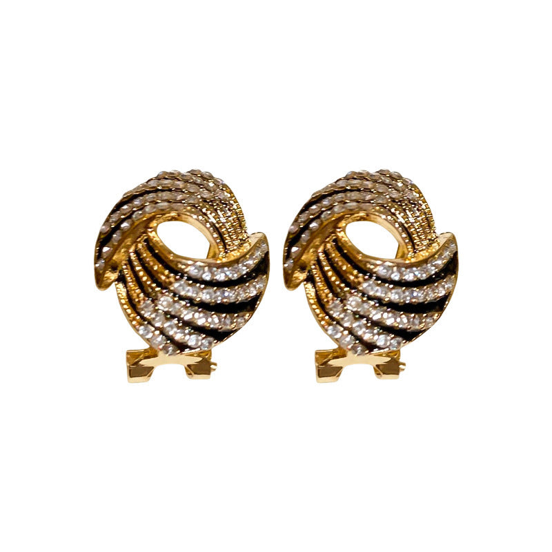 A2廠 韓國韓版復古鑲鑽不規則幾何形銀針耳環 批發 折扣@洽客服 25.11.W1「WE1887」