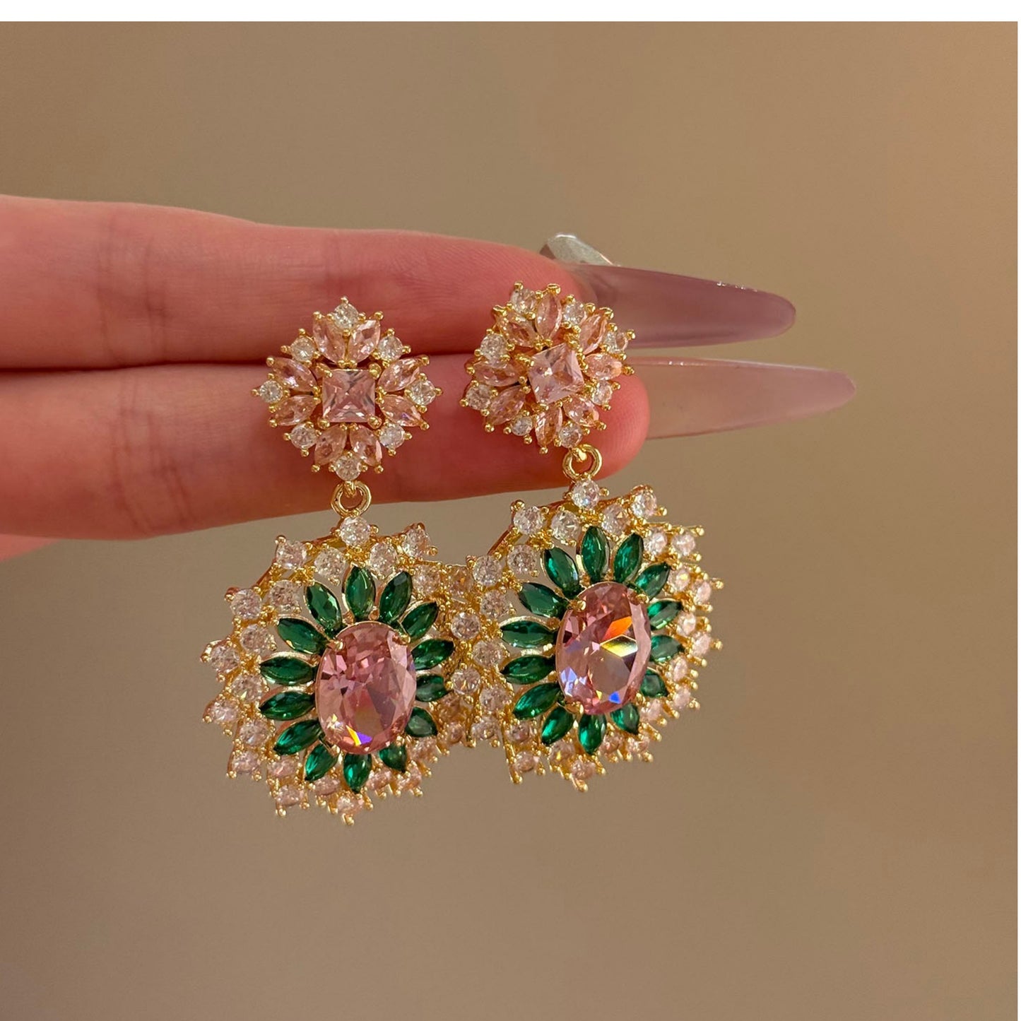 A2廠 韓國韓版鋯石花朵電鍍18k真金銀針耳環 批發 折扣@洽客服 25.10.W3「WE4671」