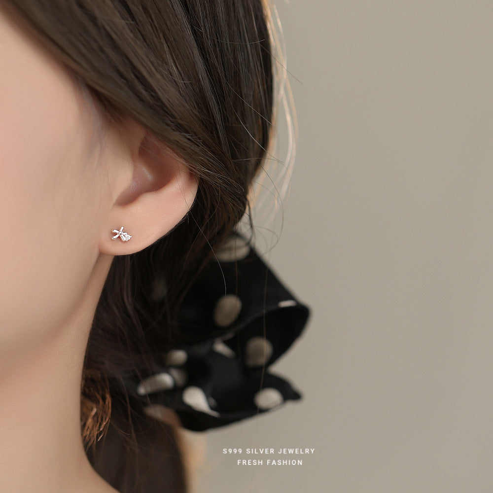 C廠 韓國韓版光面小花S999純銀耳環 批發 折扣@洽客服 25.11.W1「E5699」