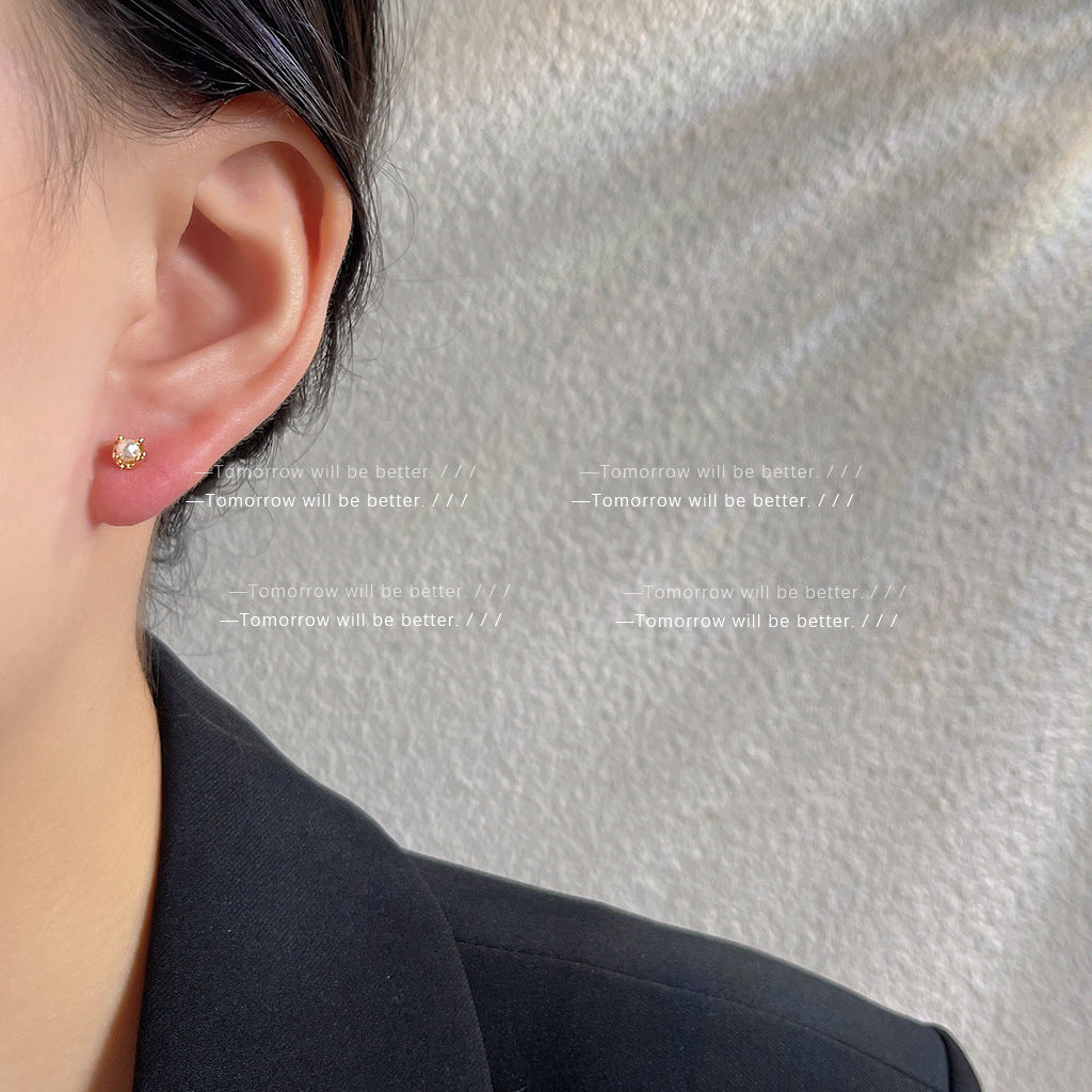 A廠 日韓款 適合養耳洞的珍珠銀針耳環 批發 折扣@洽客服 25.11.W1「1000」