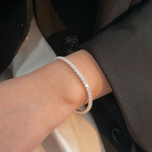 C3廠 韓國韓版閃閃動人滿鑽S925純銀手鍊 批發 折扣@洽客服 25.11.W1「HSL105」