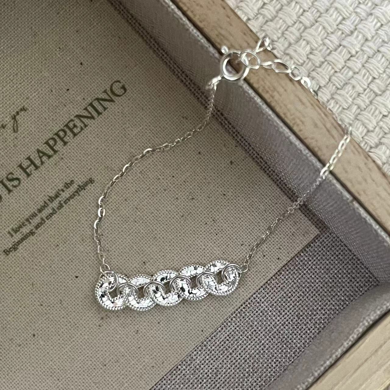 C2廠 韓國韓版閃光銅錢S925純銀手鍊 批發 折扣@洽客服 25.11.W3「SB4160」