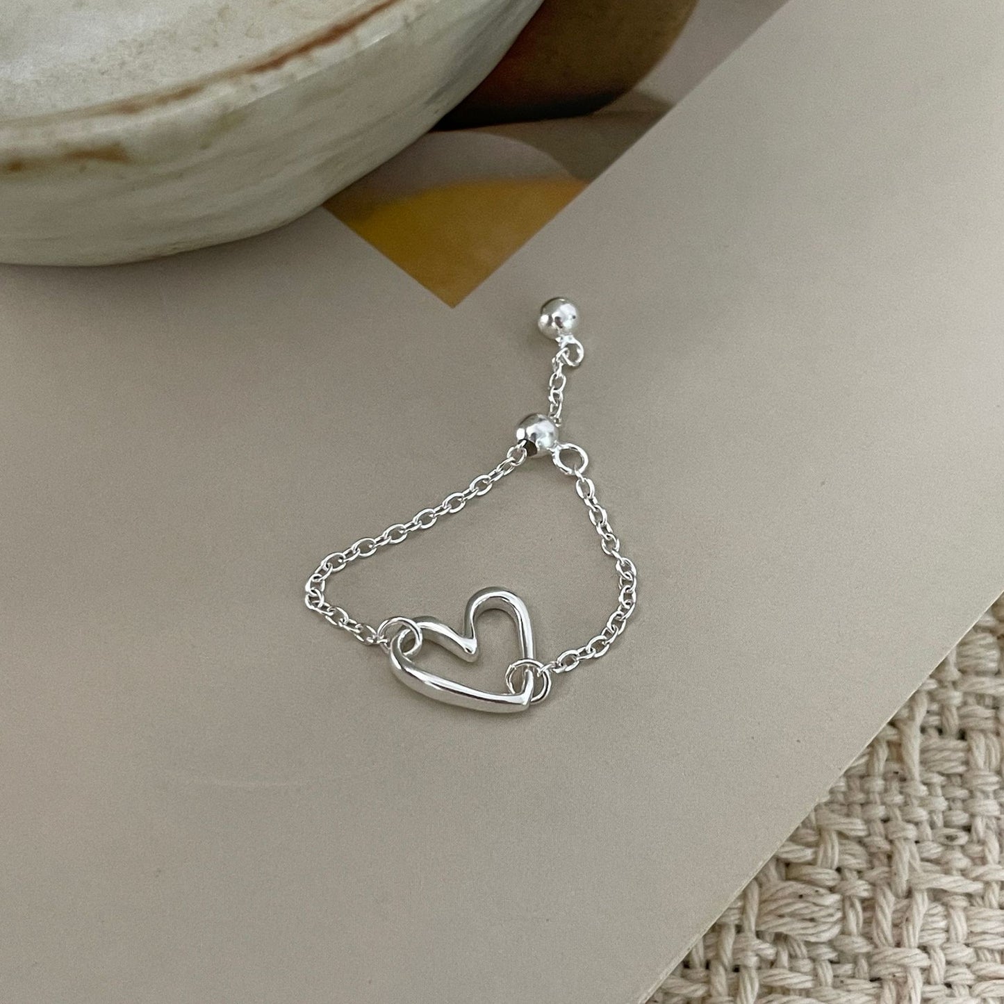 C2廠 925純銀 愛心抽拉可調式戒指 批發 折扣@洽客服 26.01.W2「XSR1403」