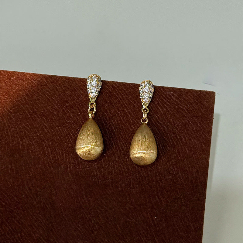 A2廠 韓國韓版鋯石金色質感水滴銀針耳環 批發 折扣@洽客服 25.12.W1「HE29450」