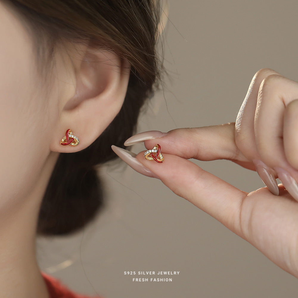 C廠 S925純銀｜ 三角同心結耳環 批發 折扣@洽客服 26.01.W2「E6059」