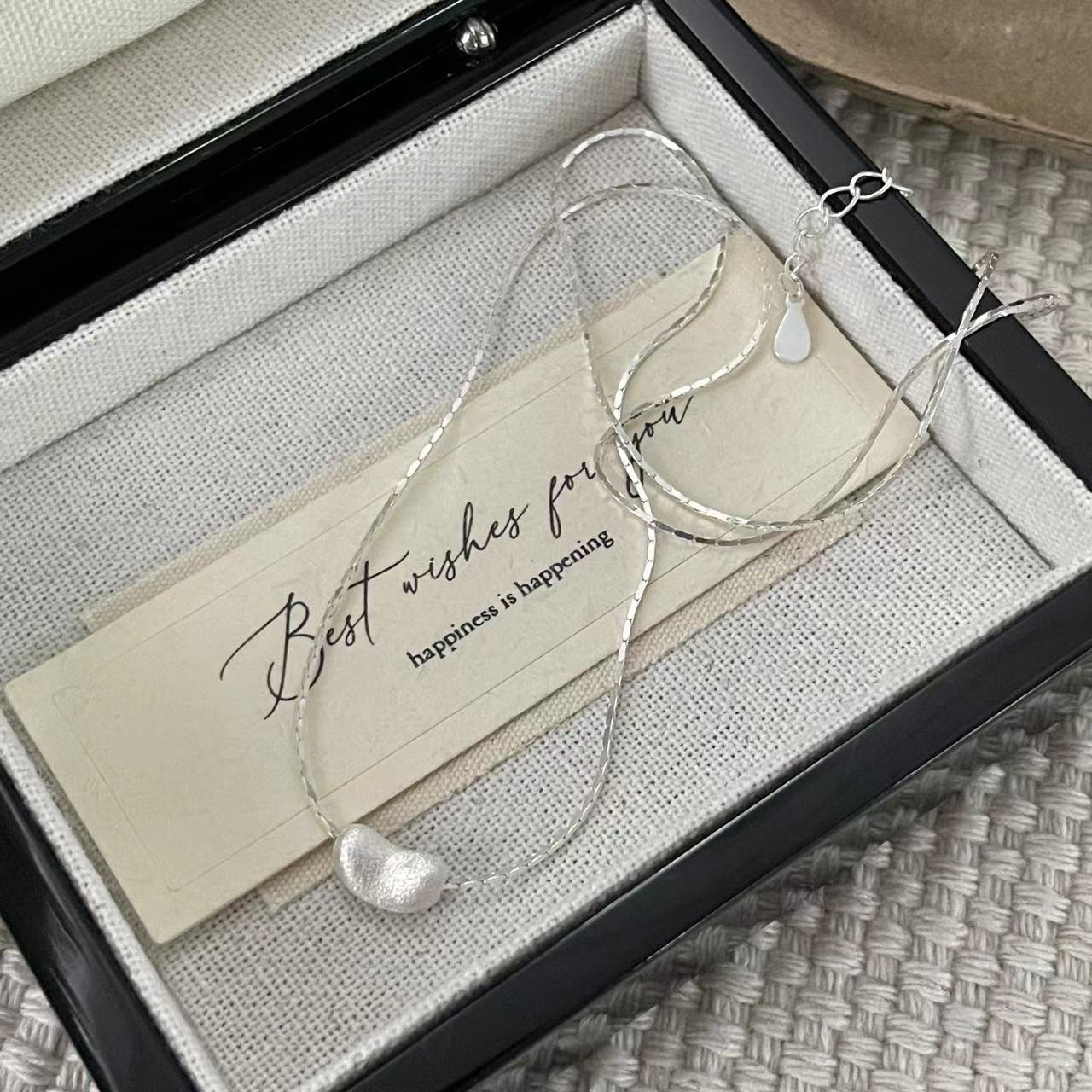 C2廠 韓國韓版拉絲豆豆S925純銀項鍊 批發 折扣@洽客服 25.11.W3「SN3518」