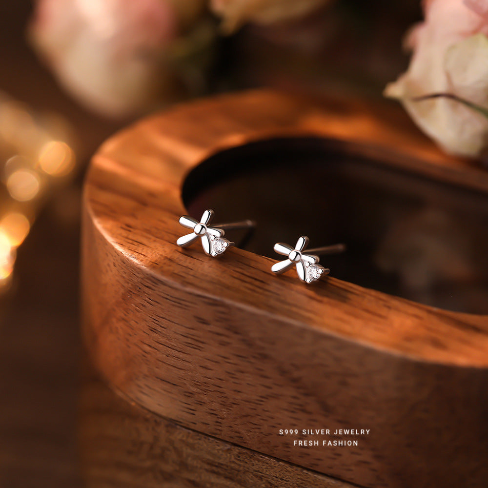 C廠 韓國韓版光面小花S999純銀耳環 批發 折扣@洽客服 25.11.W1「E5699」