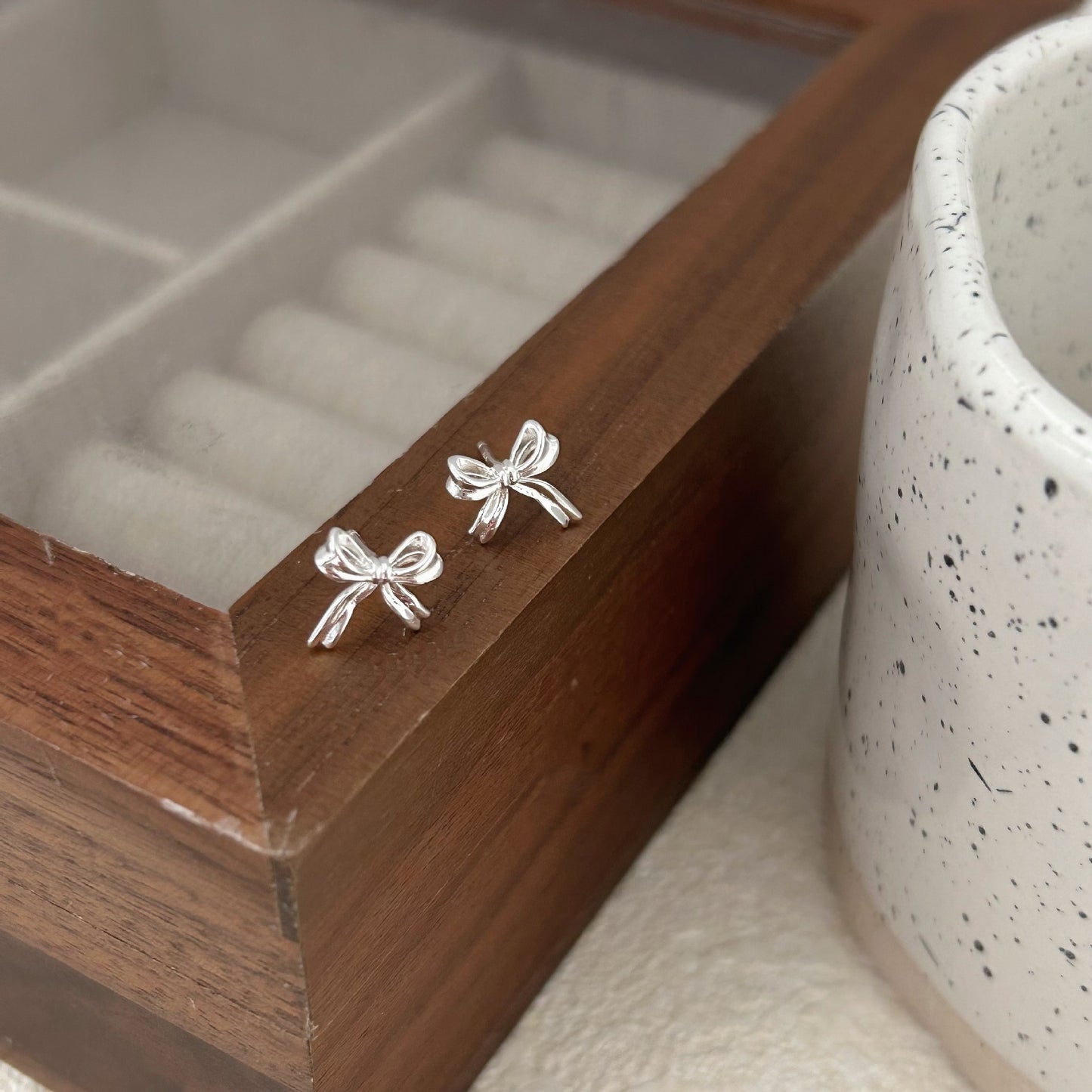 C3廠 韓國韓版蝴蝶結S925純銀耳環 批發 折扣@洽客服 25.10.W5「HES245」