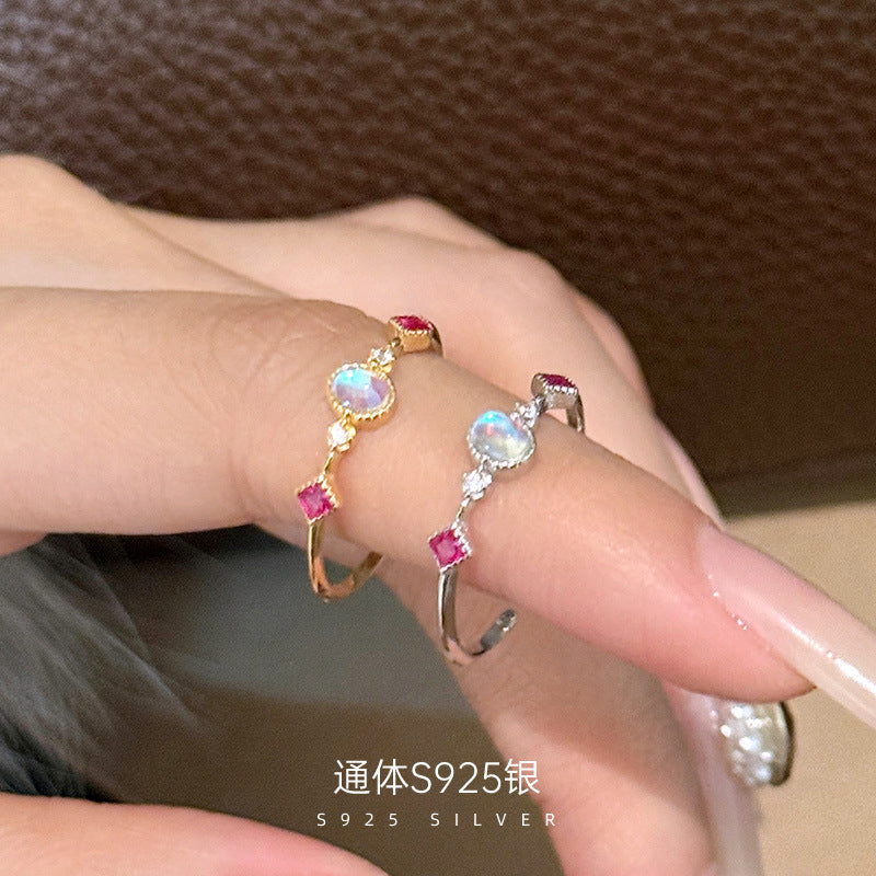 C廠 韓系琉璃彩石S925純銀戒指批發 折扣@洽客服 26.07.W1「RS3694」