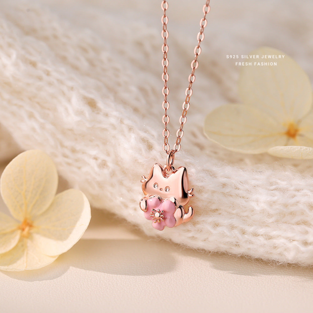 C廠 S925純銀｜時尚小貓項鍊 批發 折扣@洽客服 25.01.W4「A4918」