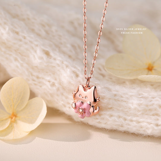 C廠 S925純銀｜時尚小貓項鍊 批發 折扣@洽客服 25.01.W4「A4918」