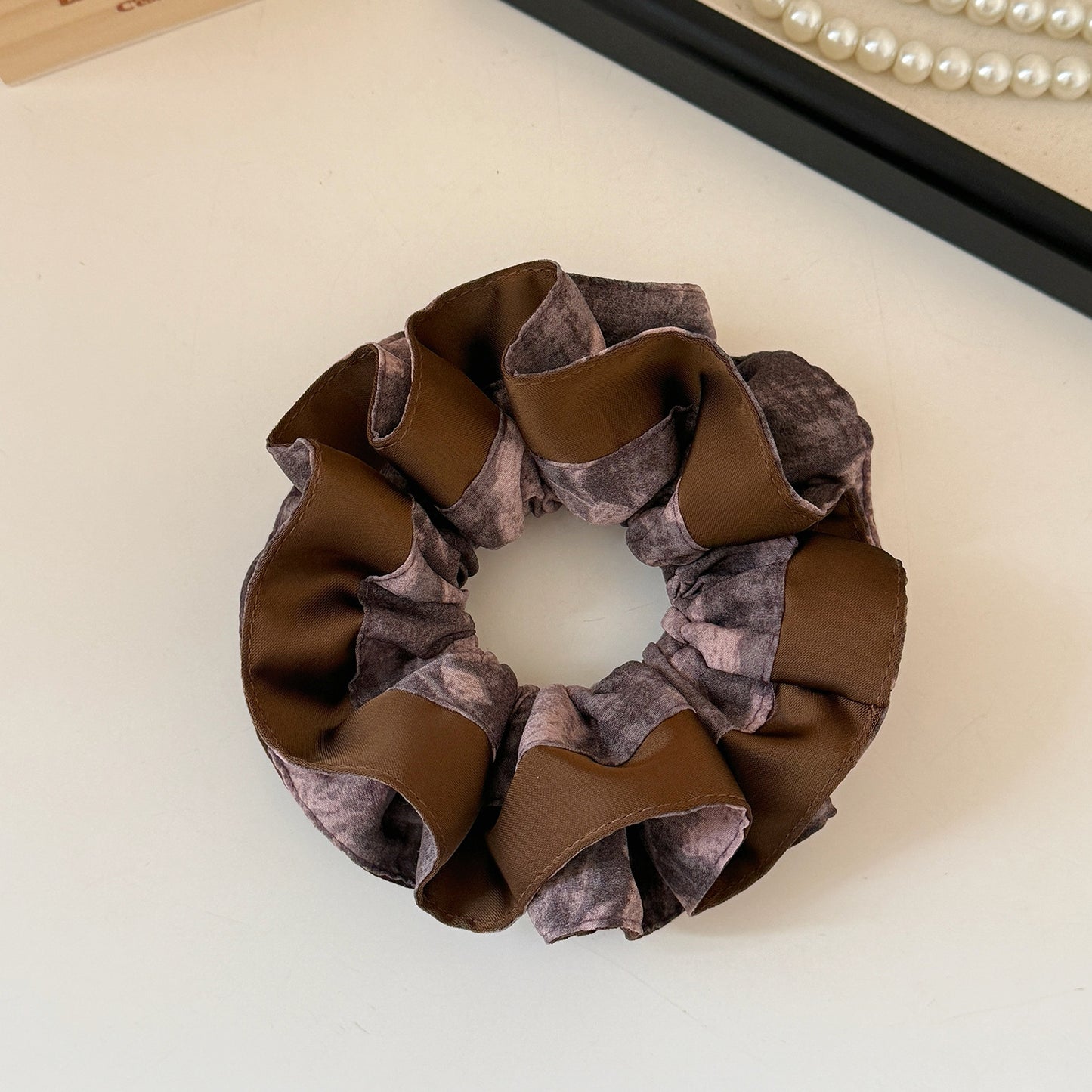 D廠 優雅雙層暈染大腸髮圈髮飾批發 26.04.W3「FQ-0251-4-5-6」