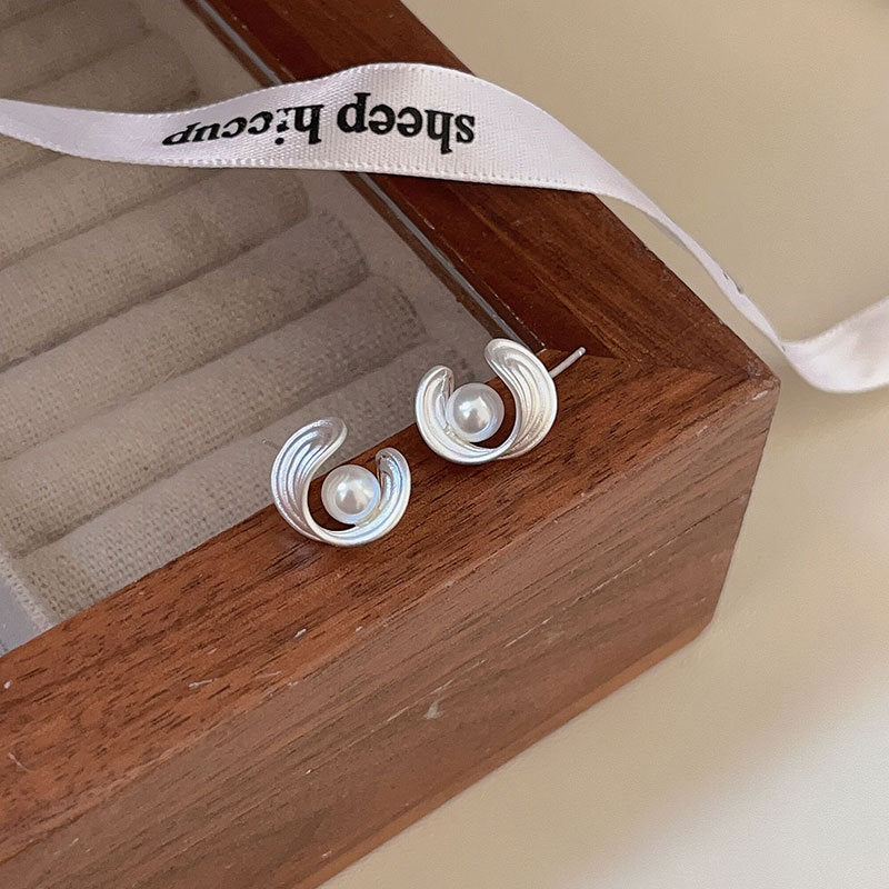 C3廠 韓國韓版優雅花瓣珍珠S925純銀耳環 批發 折扣@洽客服 25.10.W5「es048」