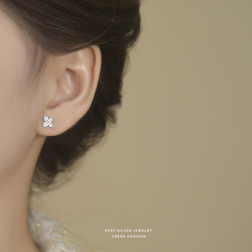 C廠 韓國韓版四葉草S999純銀耳環 批發 折扣@洽客服 26.03.W1「E6189」