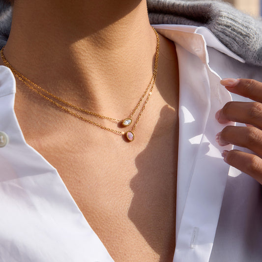 B廠 鈦鋼鍍18K金｜ 馬眼鋯石項鍊 批發 折扣@洽客服 26.01.W2「JDN0210010   JDN0210011」