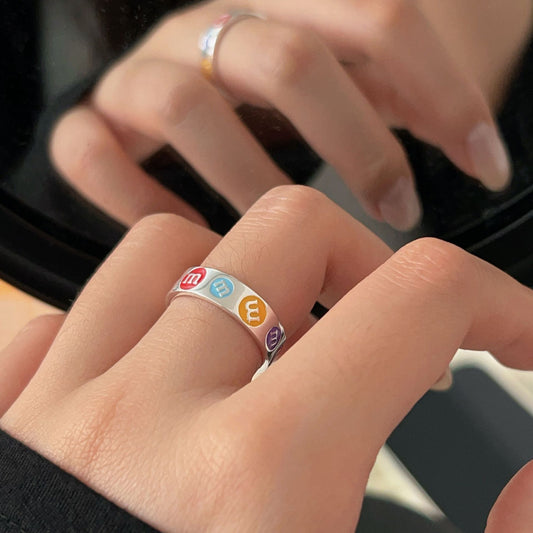 C3廠 韓國韓版彩虹M豆S925純銀戒指 批發 折扣@洽客服 25.11.W1「jz118」