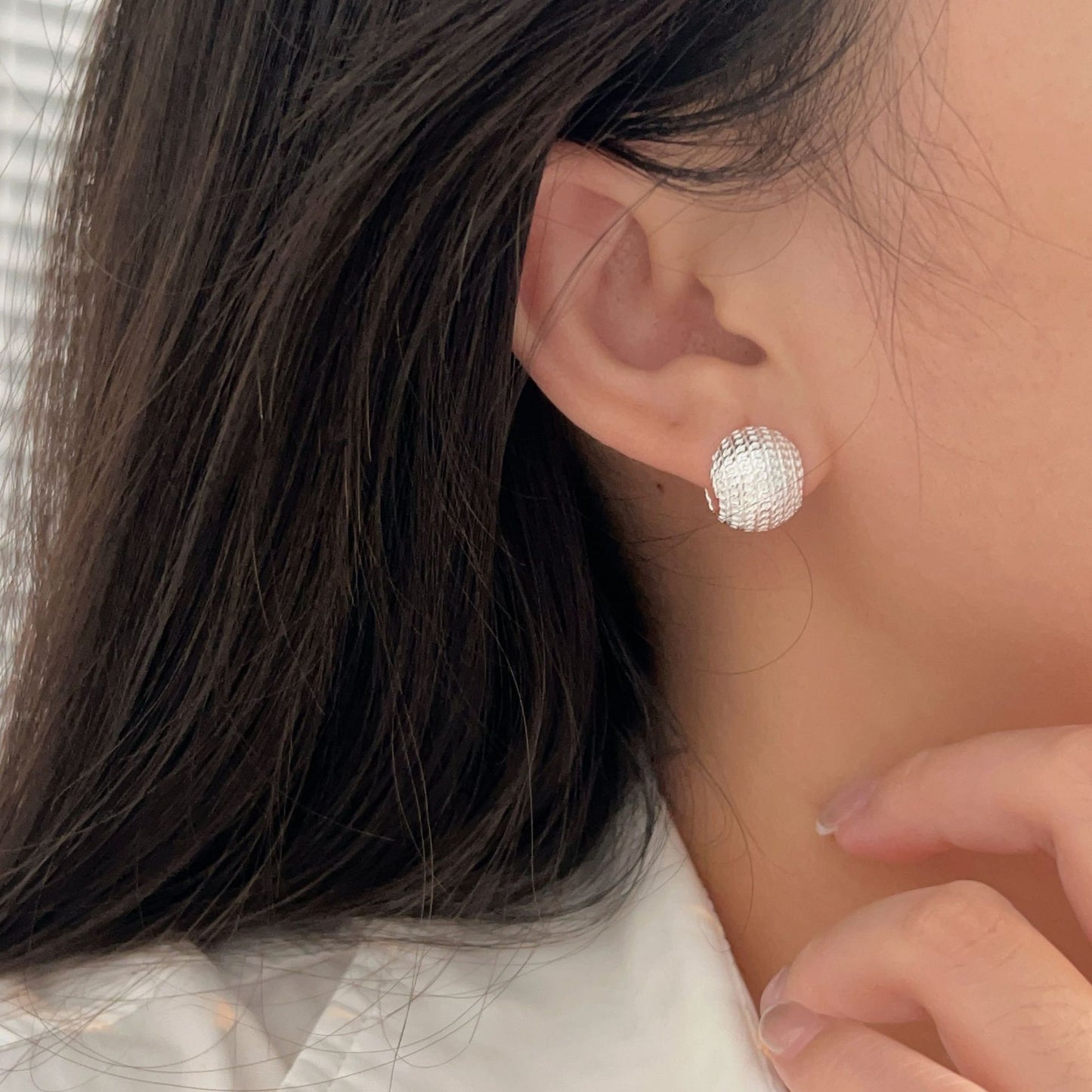 C3廠 韓國韓版蛇紋球形S925純銀耳環 批發 折扣@洽客服 25.12.W2「hes415」