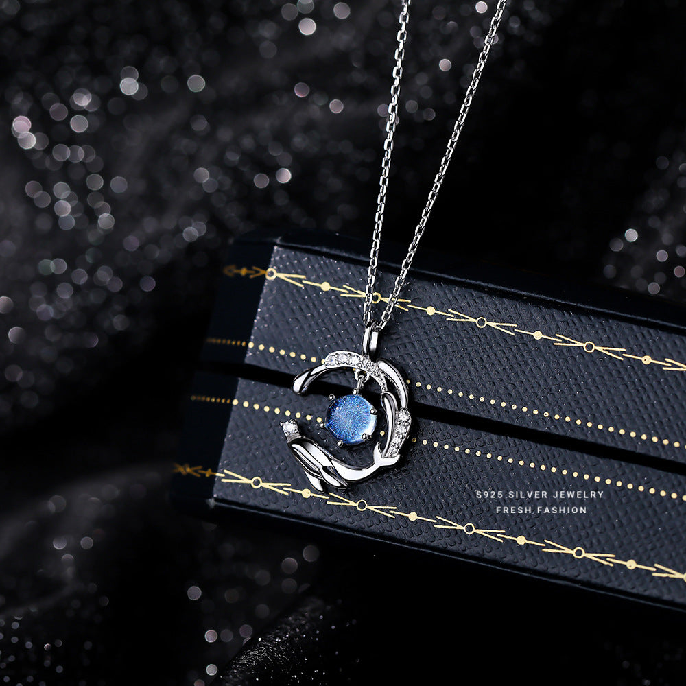 C廠 韓國韓版琉璃石如鯨入海52赫茲S925純銀項鍊&耳環 批發 折扣@洽客服 25.10.W3「YA0307 YE0126」