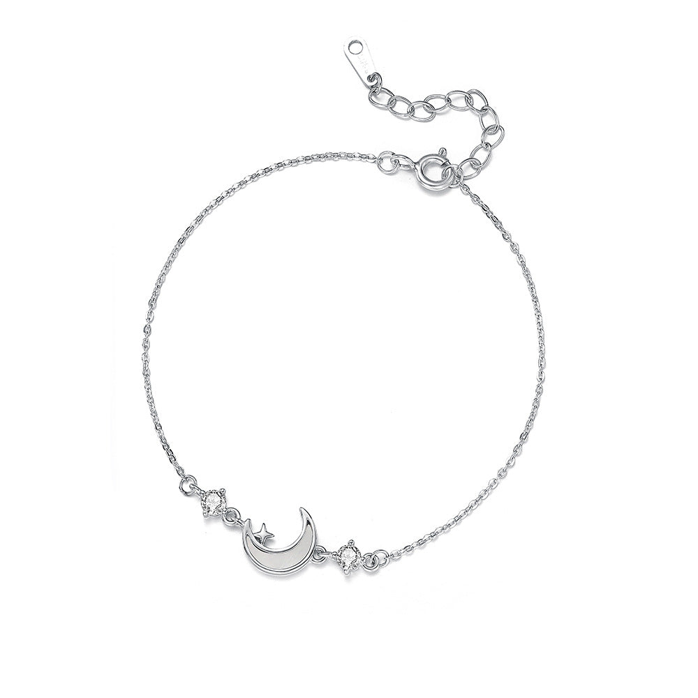 C廠 韓國韓版白貝月亮S999純銀手鍊 批發 折扣@洽客服 25.12.W4「L1244」