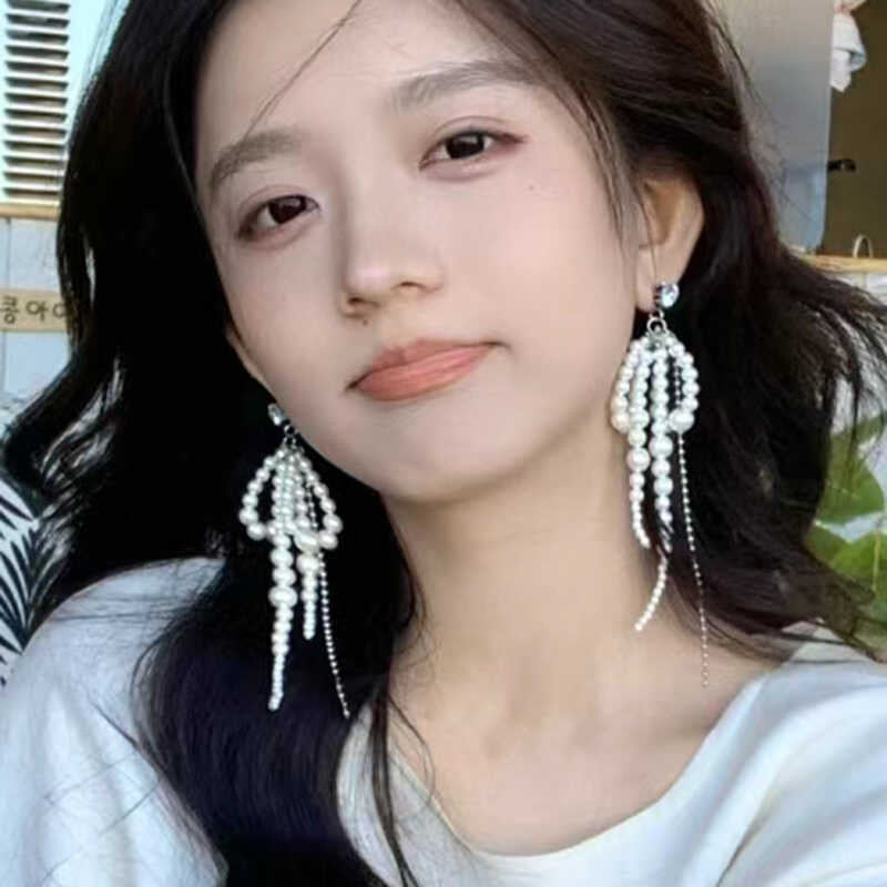 A2廠 韓國韓版蝴蝶結流蘇珍珠銀針耳環 批發 折扣@洽客服 25.11.W2「HE29123」