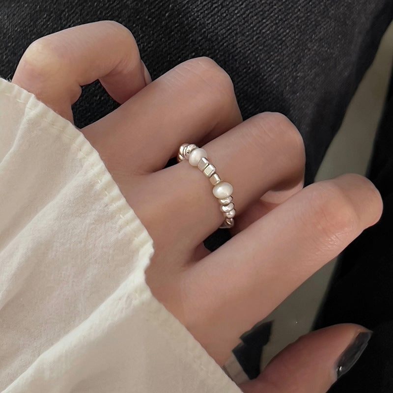 A2廠 韓國韓版金屬珍珠不規則串珠戒指 批發 折扣@洽客服 25.12.W4「WR614」