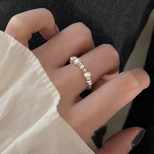 A2廠 韓國韓版金屬珍珠不規則串珠戒指 批發 折扣@洽客服 25.12.W4「WR614」
